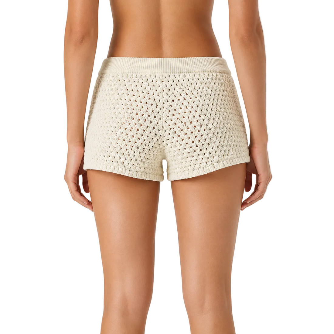 Solid & Striped Crochet Knit Shorts - S