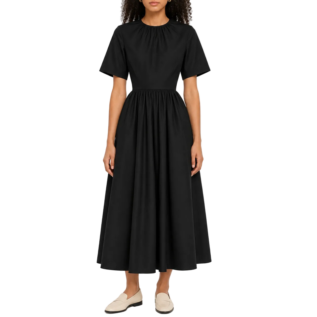 Deveaux New York Cutout Poplin Maxi Dress - 2