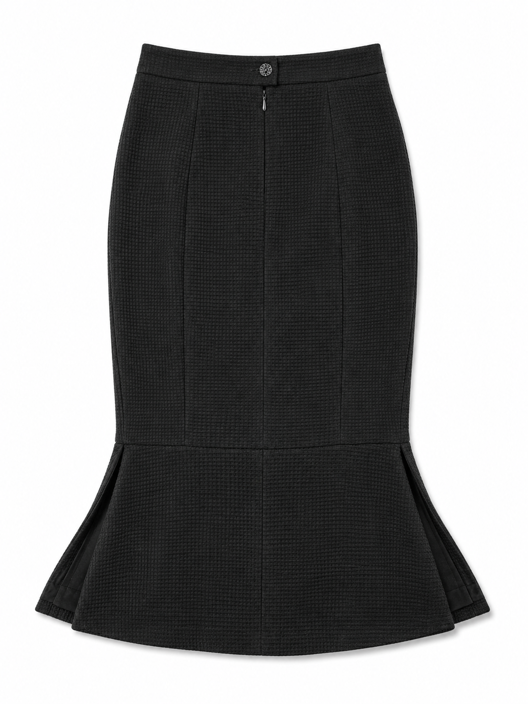 Chanel Black Textured Mermaid Midi Skirt - 34