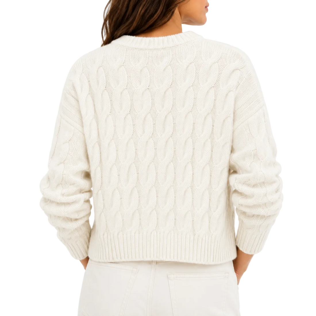 Jenni Kayne - Cable Serena Crew Neck Sweater - M