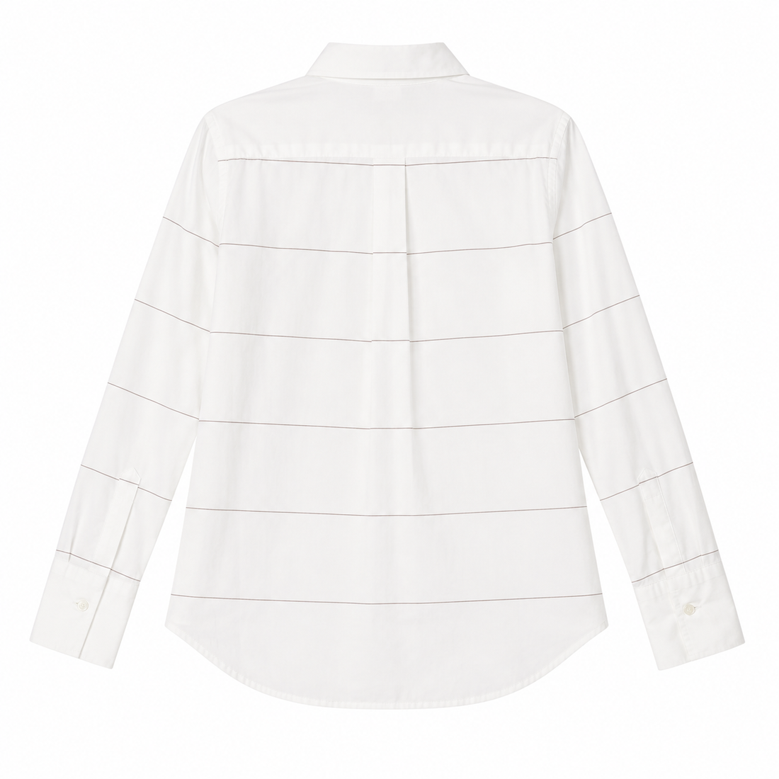 Brunello Cucinelli Stretch cotton poplin Button-Front shirt with Pinstripe Detail - S