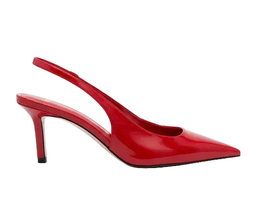 Mango Patent Pointed-Toe Slingback Pumps - 39