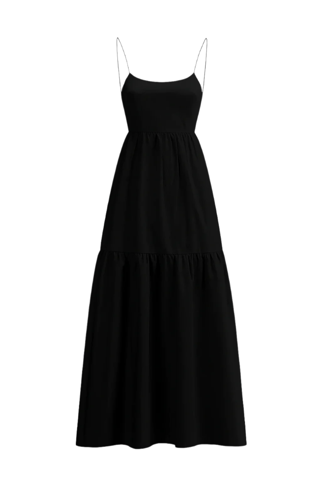 Commence Solid Backless Long Dress - XS
