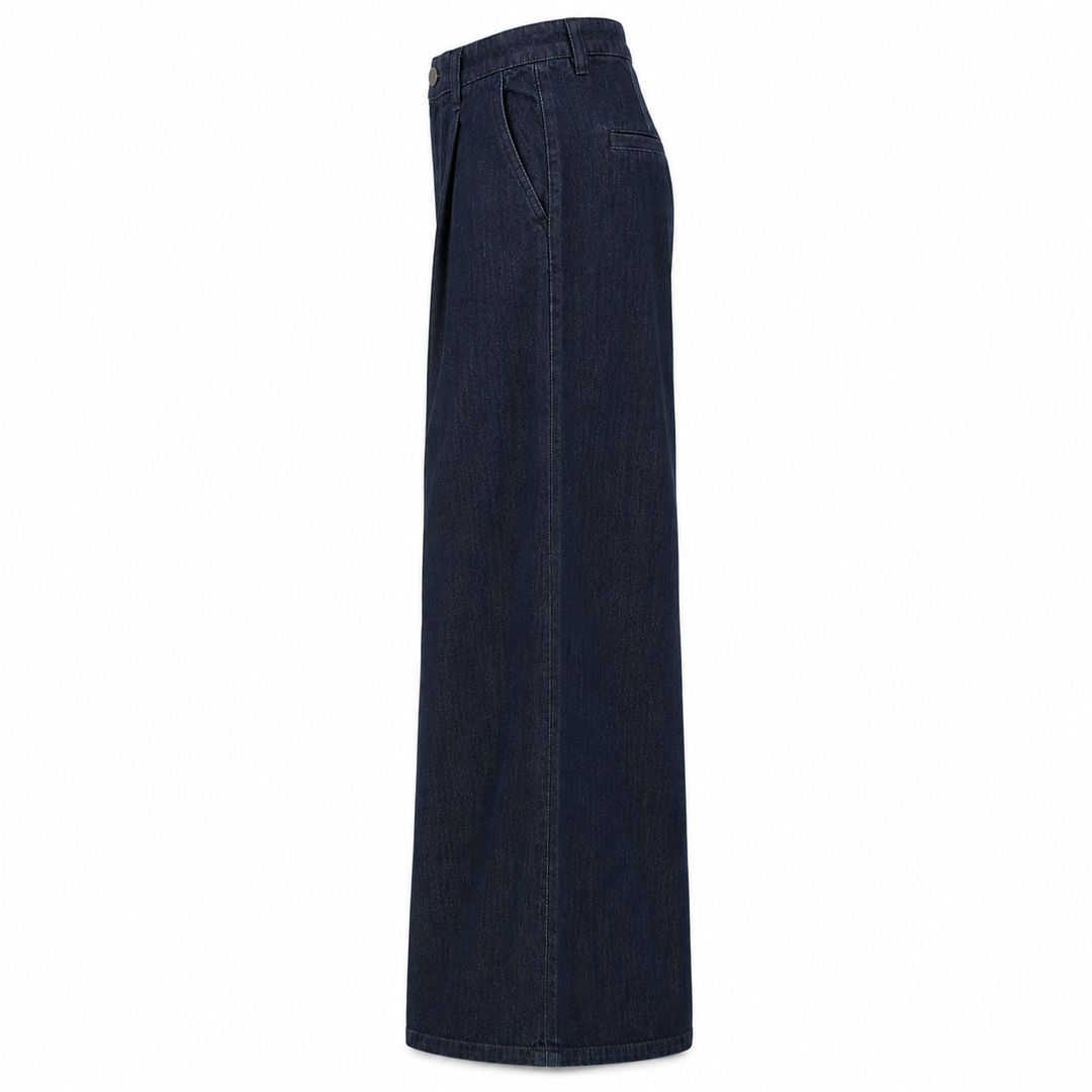Theory Pleated Wide-leg Denim Pants - 25