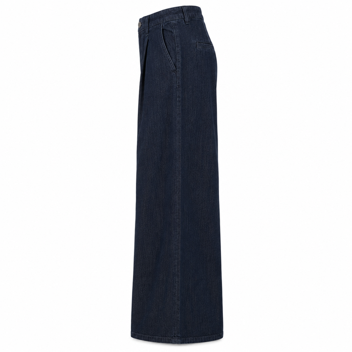 Theory Pleated Wide-leg Denim Pants - 25
