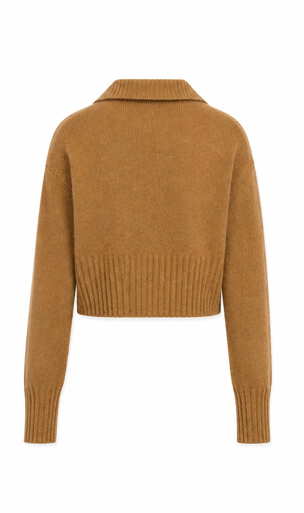 Reformation Beckie Cashmere Collared Sweater - M
