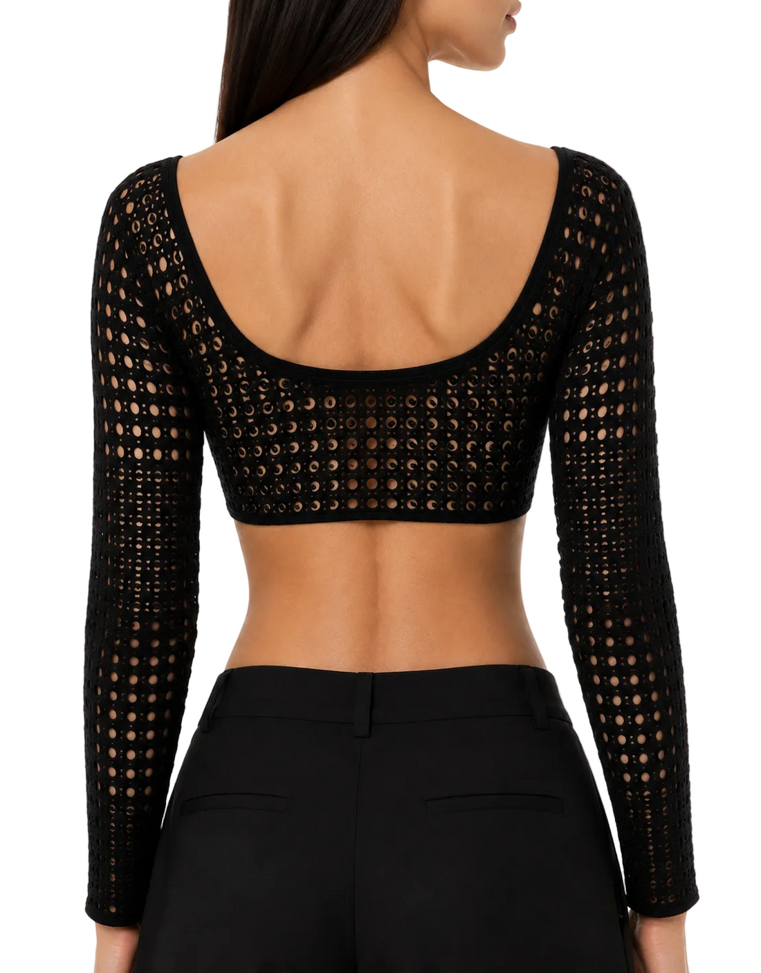 Giambattista Valli Cropped Macrame Bow Top - 40