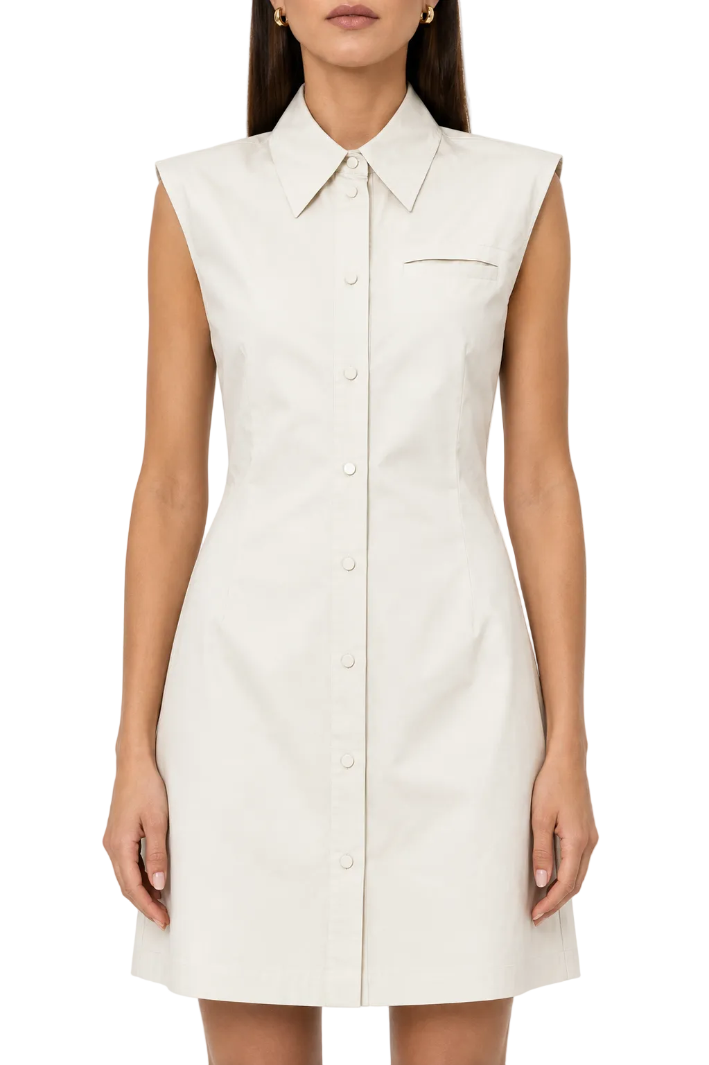 Bottega Veneta Spring 2020 Sleeveless Shirt Dress - 40