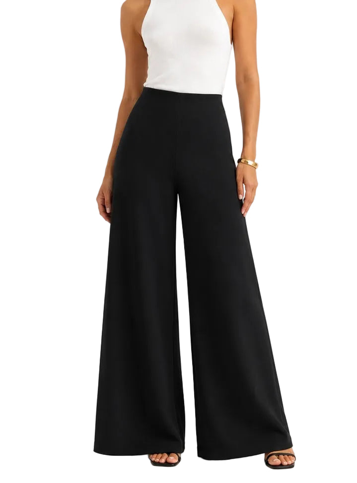 Vince High-Rise Wide-Leg Pull-On Pants - M