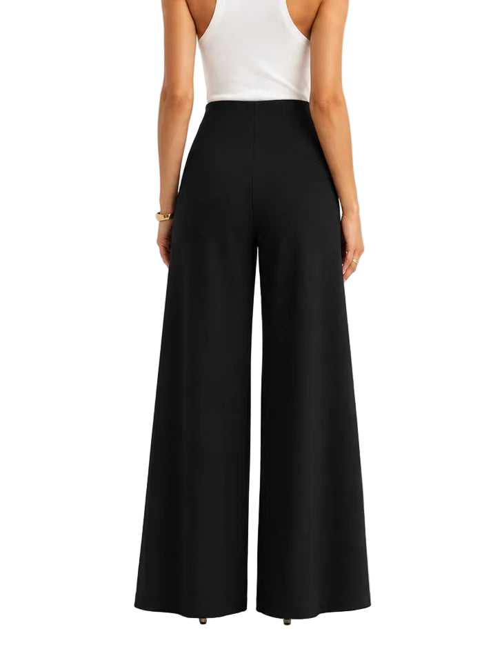 Vince High-Rise Wide-Leg Pull-On Pants - M
