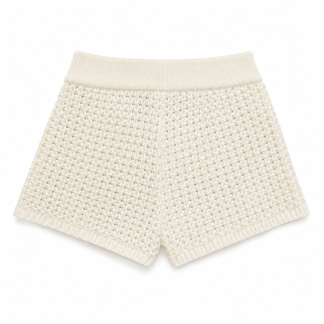 Solid & Striped Crochet Knit Shorts - S