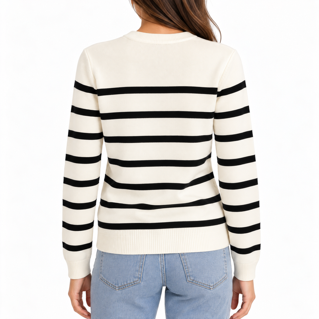 Alice + Olivia Striped Crewneck Sweater -  XS