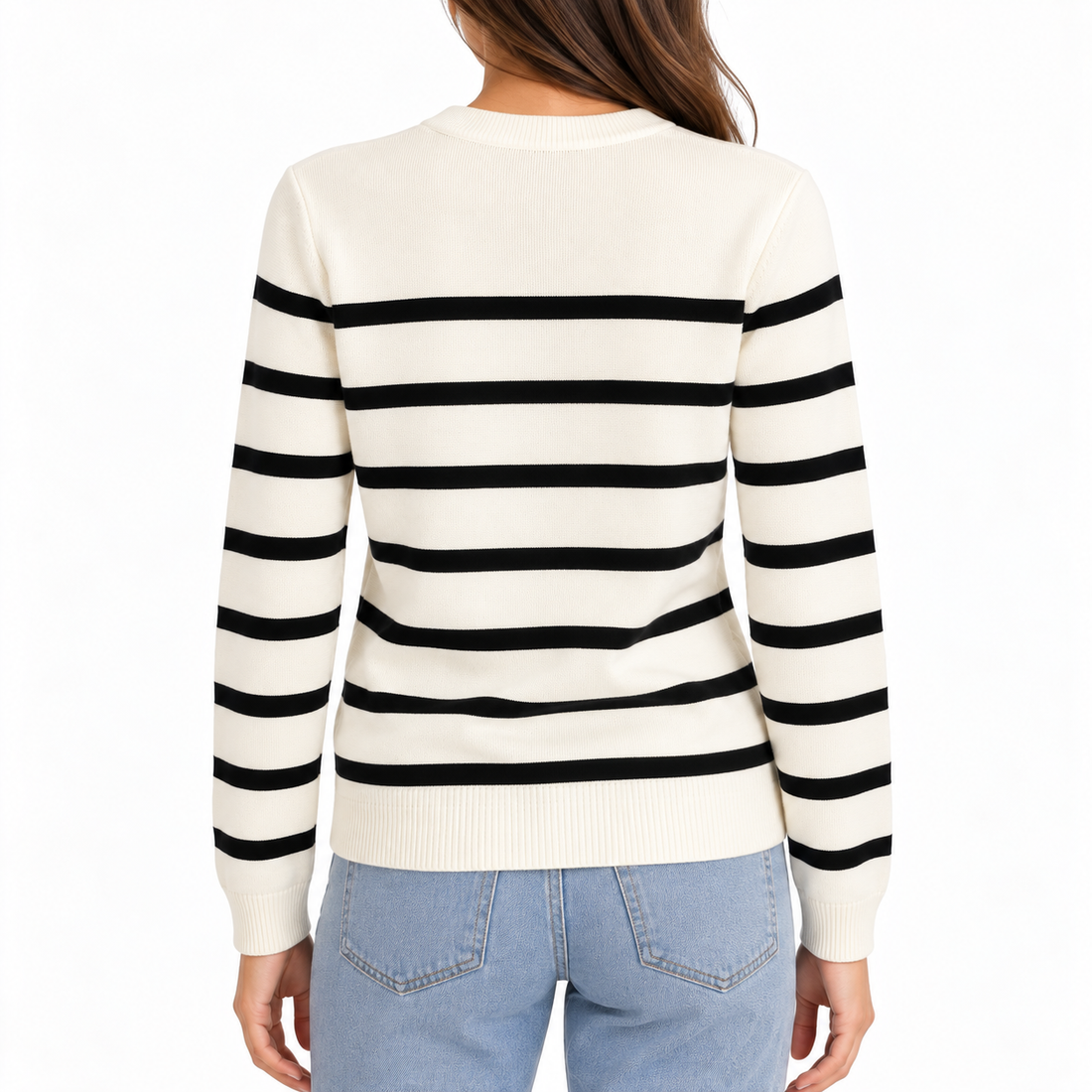 Alice + Olivia Striped Crewneck Sweater -  XS