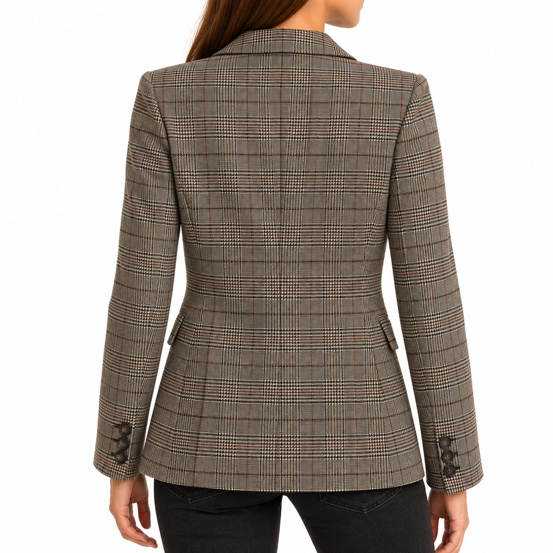 Blue Revival Glen Plaid Single-Button Blazer - XS