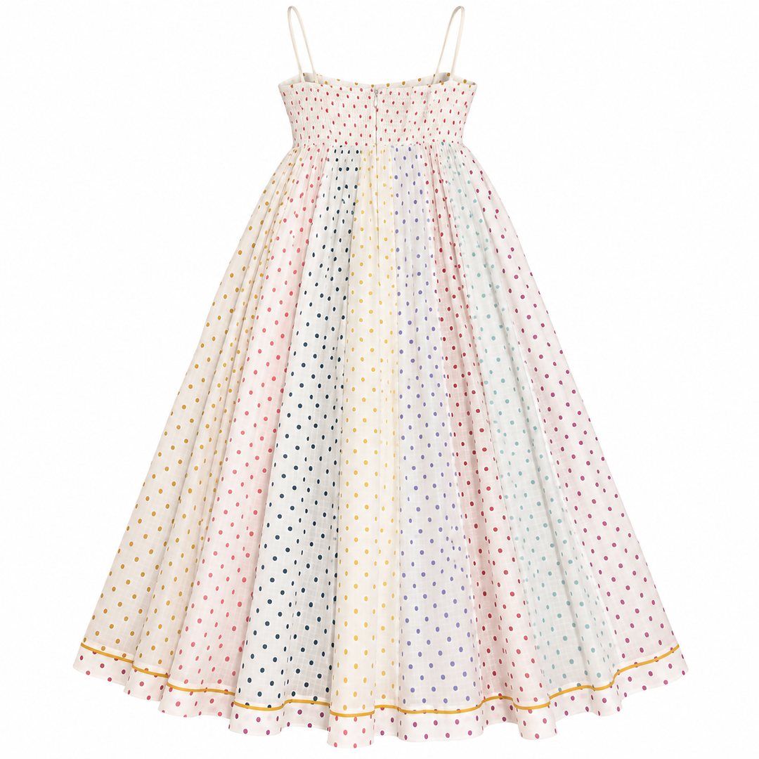 Zimmermann Bellitude Polka-Dot Cotton-Gauze Maxi Dress - XS