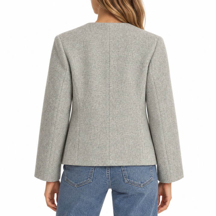 Vince Double Wool Collarless Jacket - S