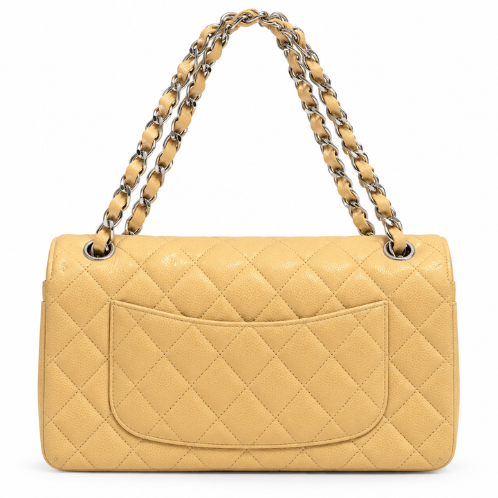 Chanel Caviar Quilted Medium Double Flap Beige