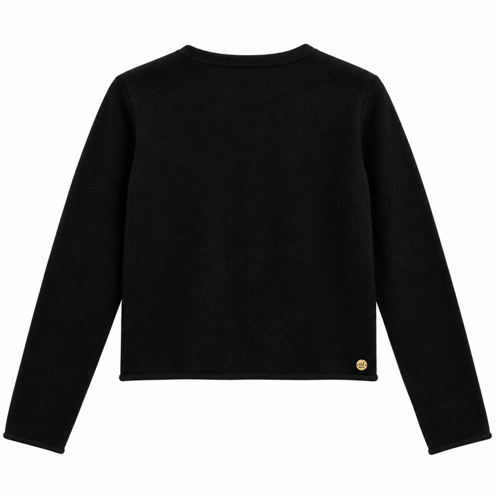 Mia Fratino Reversible Button Cashmere Cardigan, Black, S/M