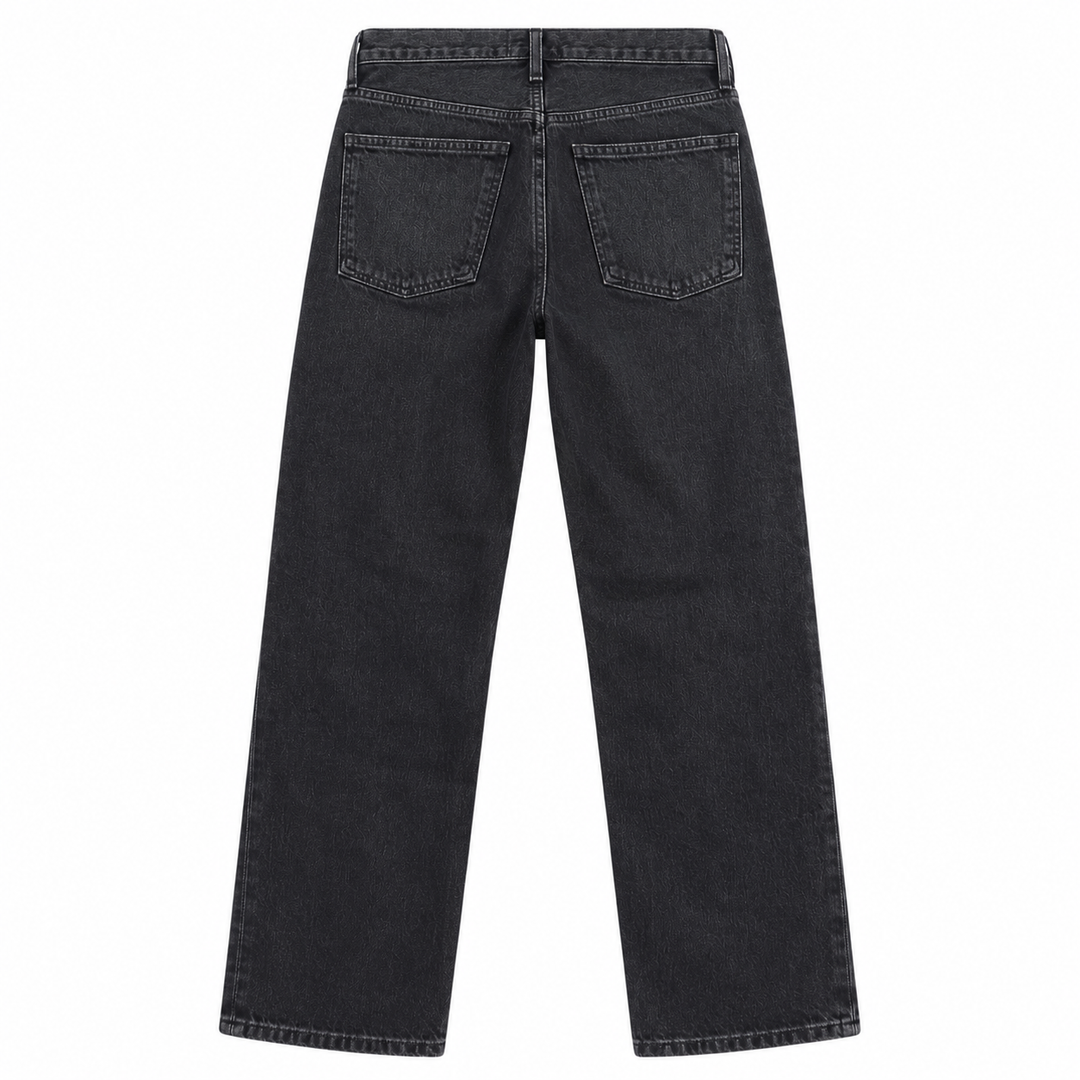 AGOLDE Washed Black Straight-Leg Jeans - 27