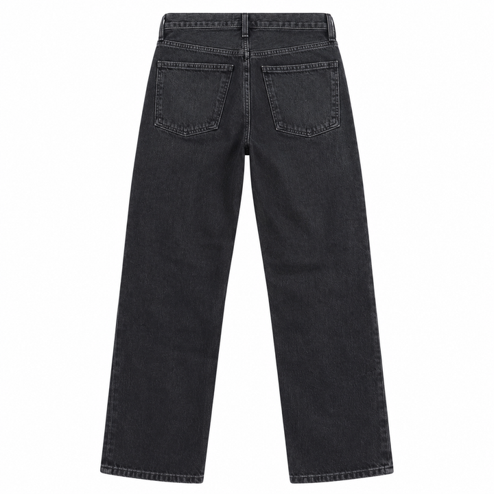 AGOLDE Washed Black Straight-Leg Jeans - 27