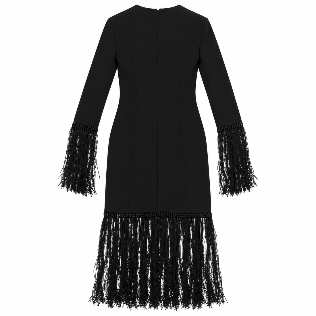Michael Kors Collection Black Fringe Dress - 6