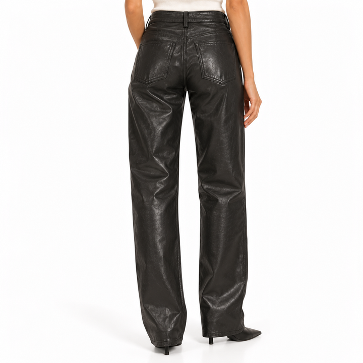 AGOLDE Recycled Leather Straight-Leg Pants - 26