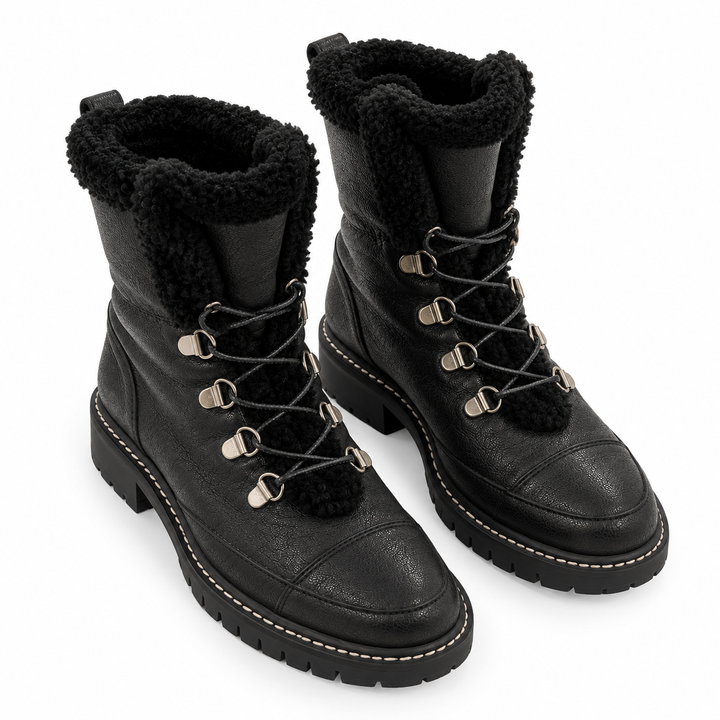 Stuart Weitzman Ren Shearling Hiker Boots - 7.5