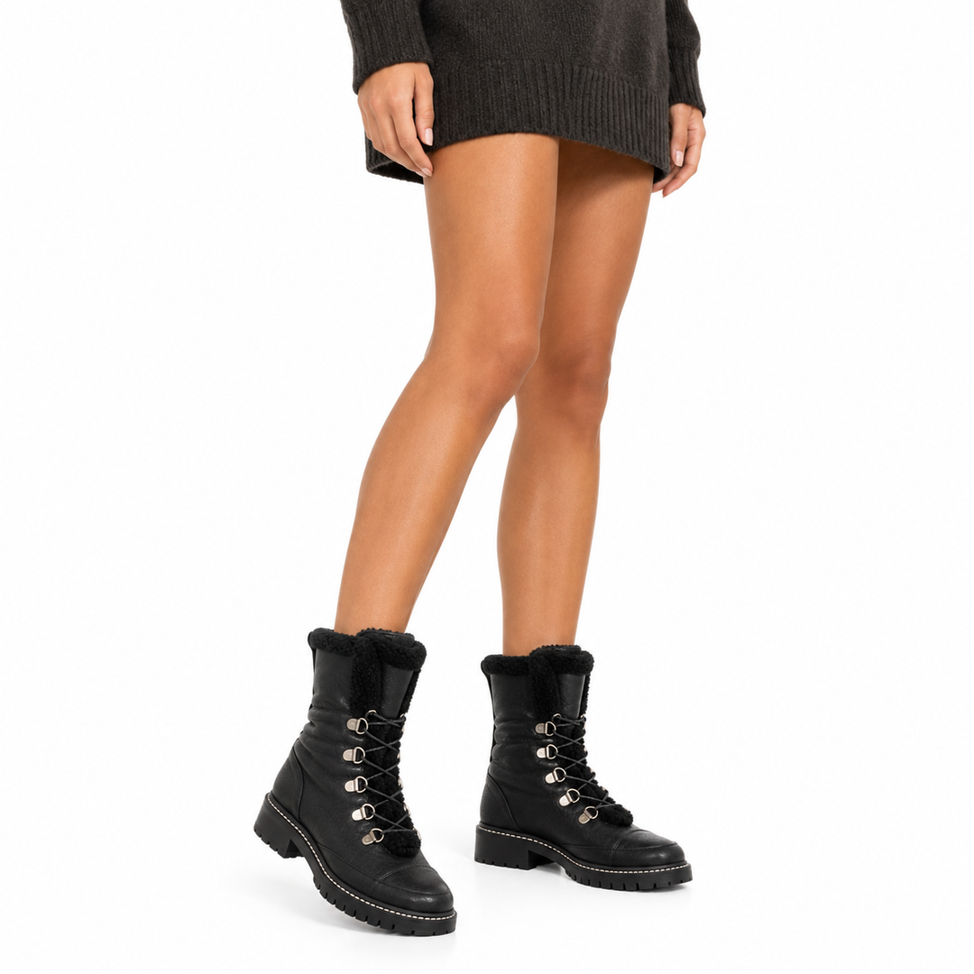 Stuart Weitzman Ren Shearling Hiker Boots - 7.5