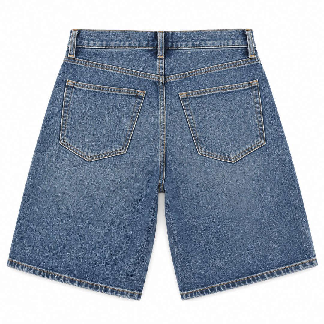 AGOLDE Risha Long Denim Shorts - 27