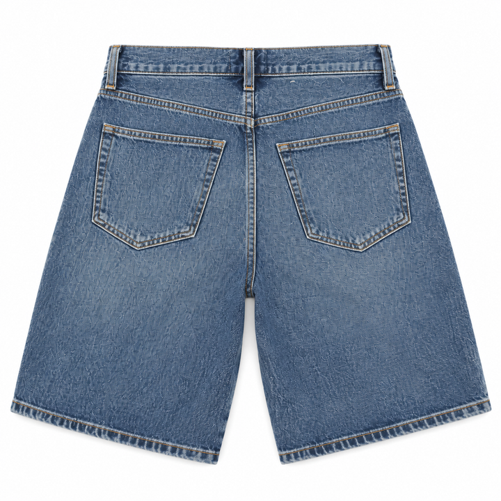 AGOLDE Risha Long Denim Shorts - 27