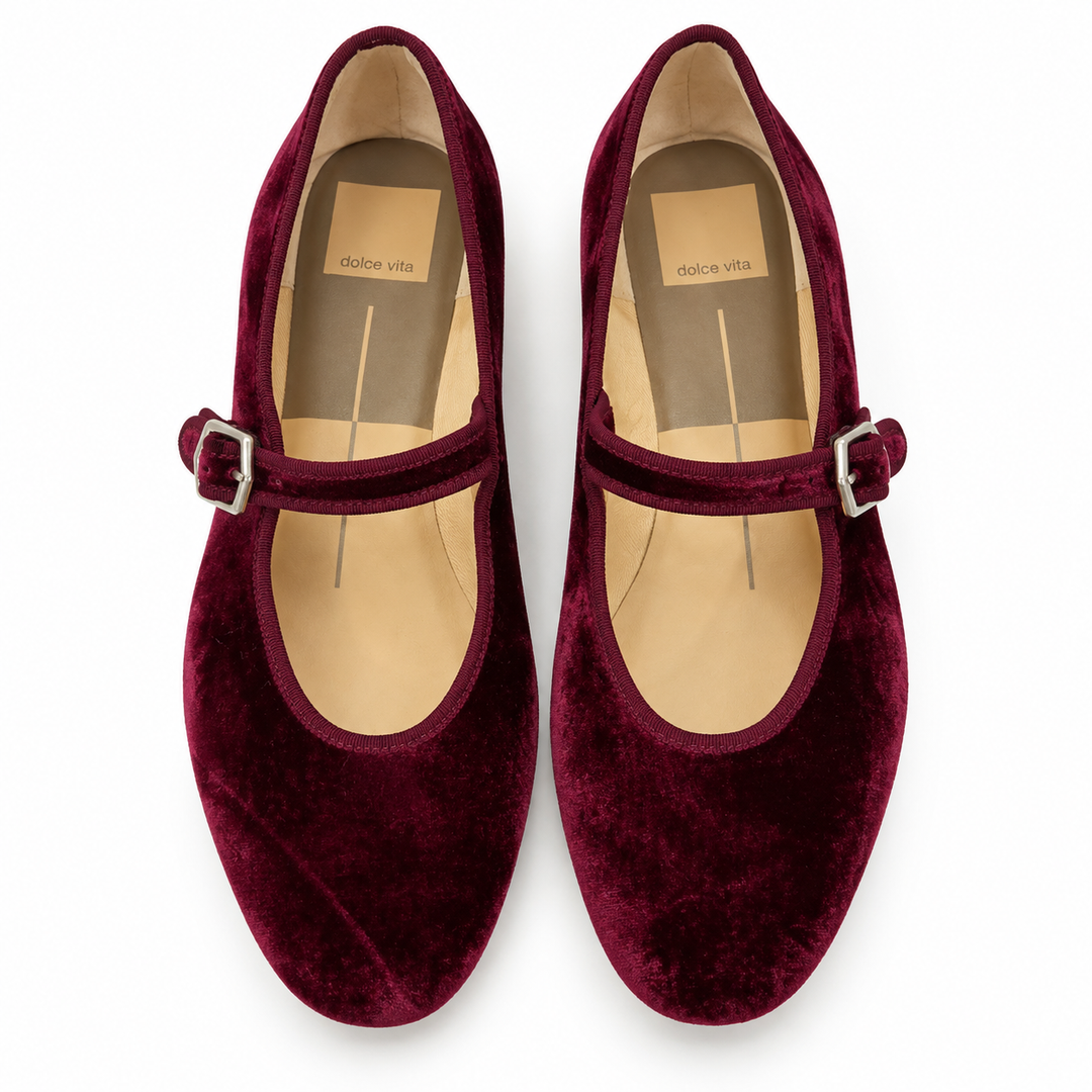 Dolce Vita Velvet Mary Jane Ballet Flats - EU 38