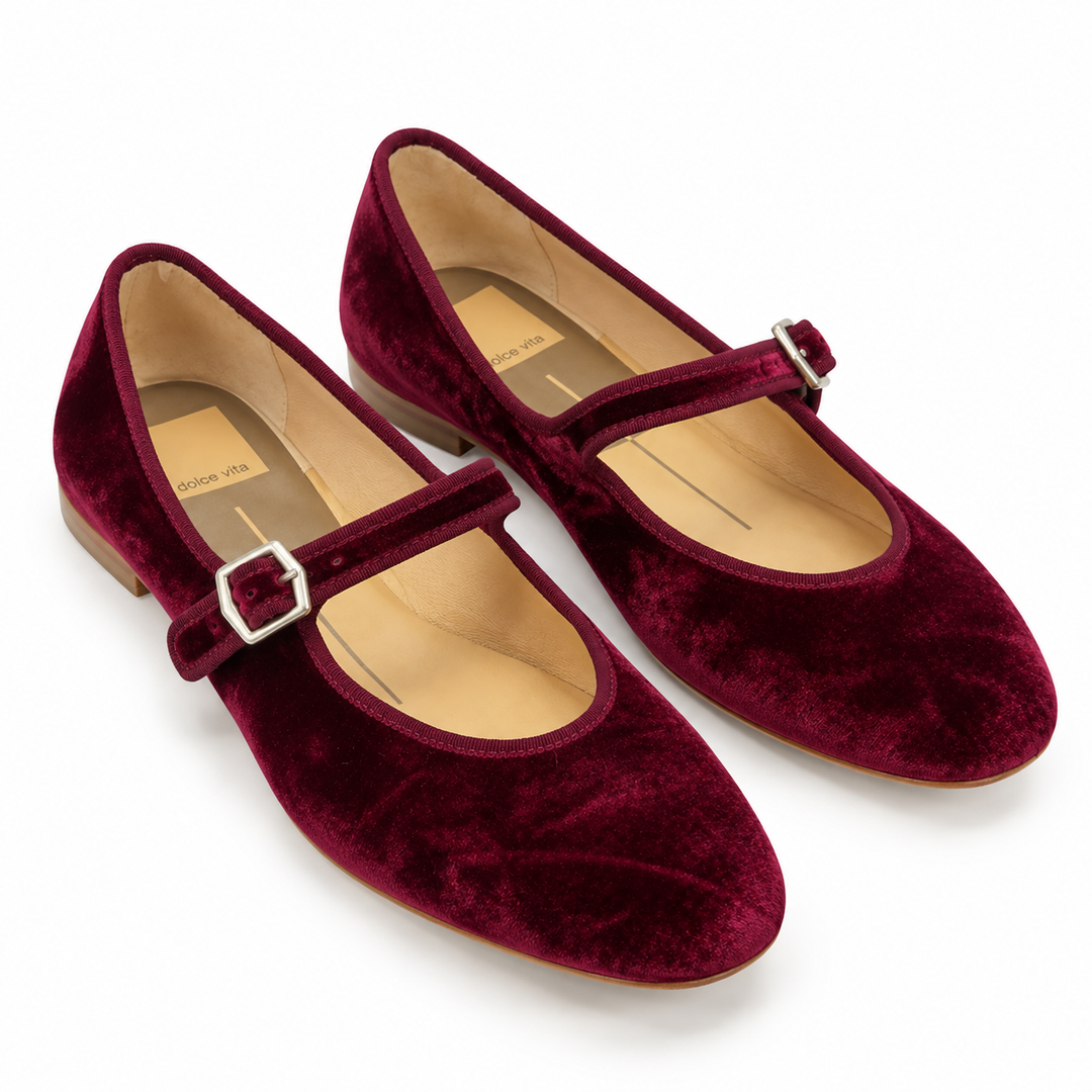 Dolce Vita Velvet Mary Jane Ballet Flats - EU 38