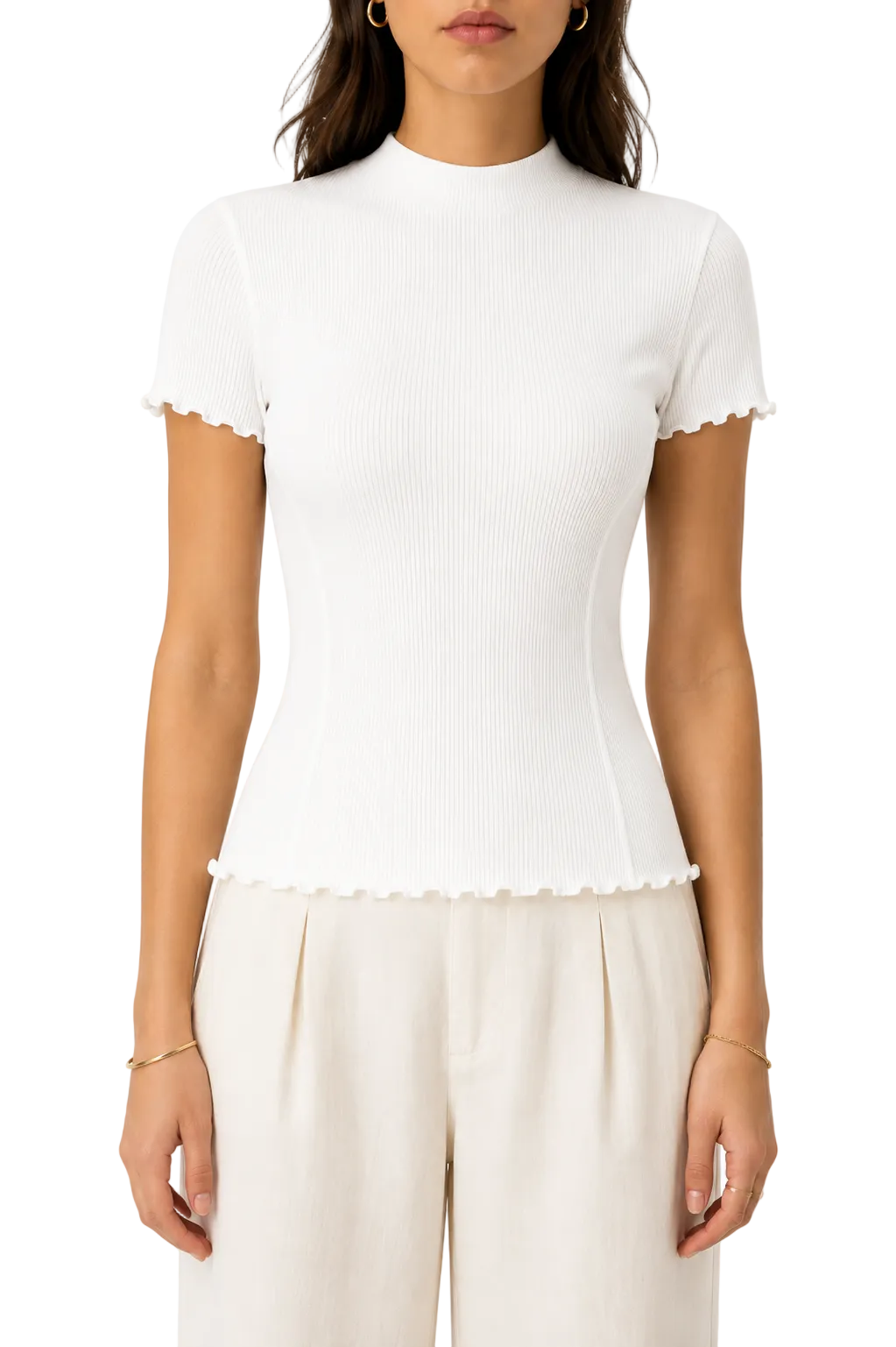 Rag & Bone/Jean Thermal Mock Neck Tee - XS