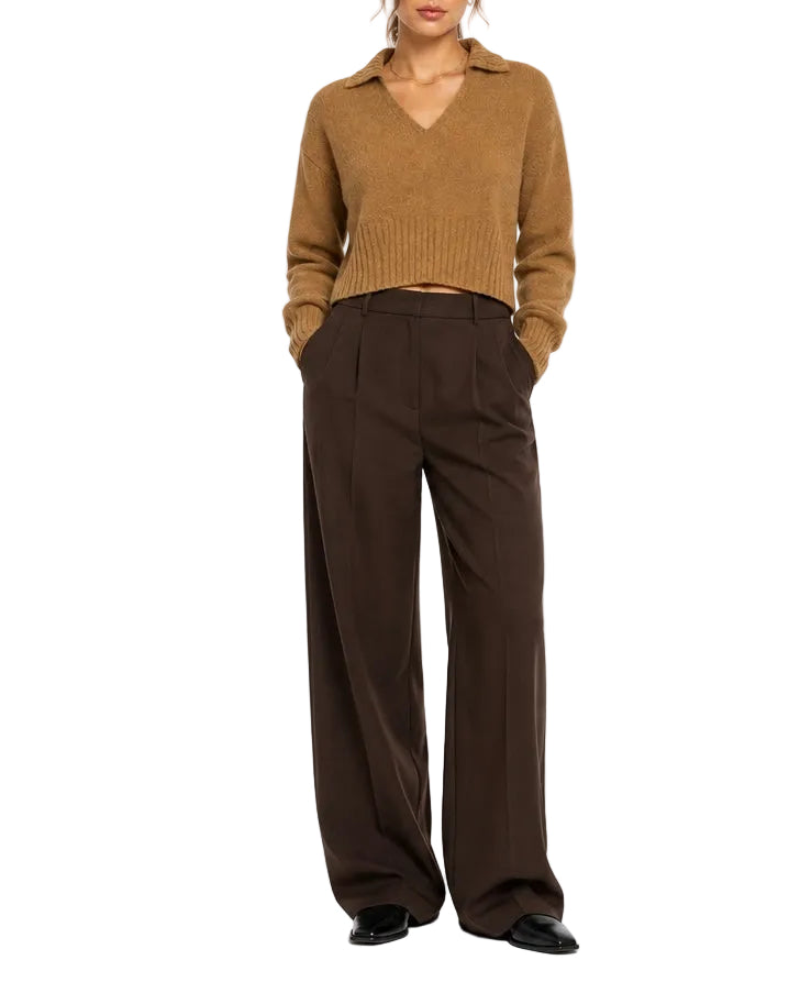 Reformation Beckie Cashmere Collared Sweater - M