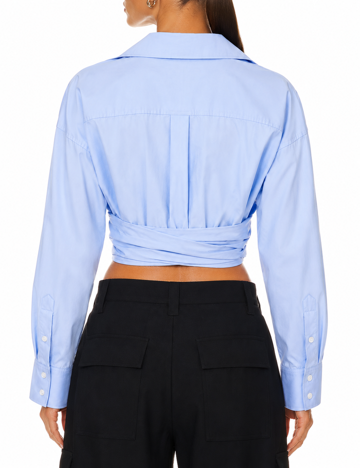 Alexander Wang Draped Cropped Shirt - 2