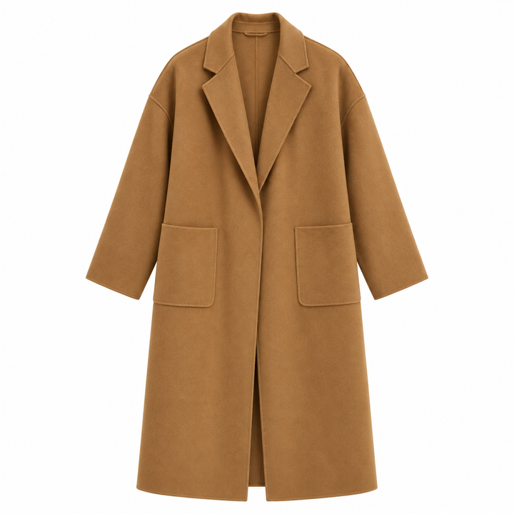 THE CURATED Classic Coat, Camel, Cashmere M
