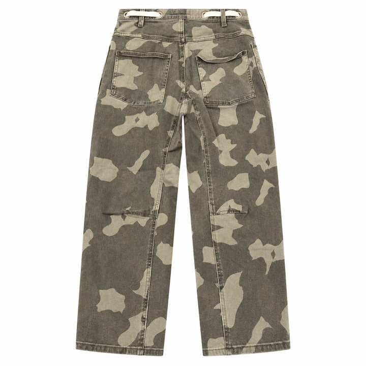 Miou Muse Camouflage Utility Wide-Leg Pants - S