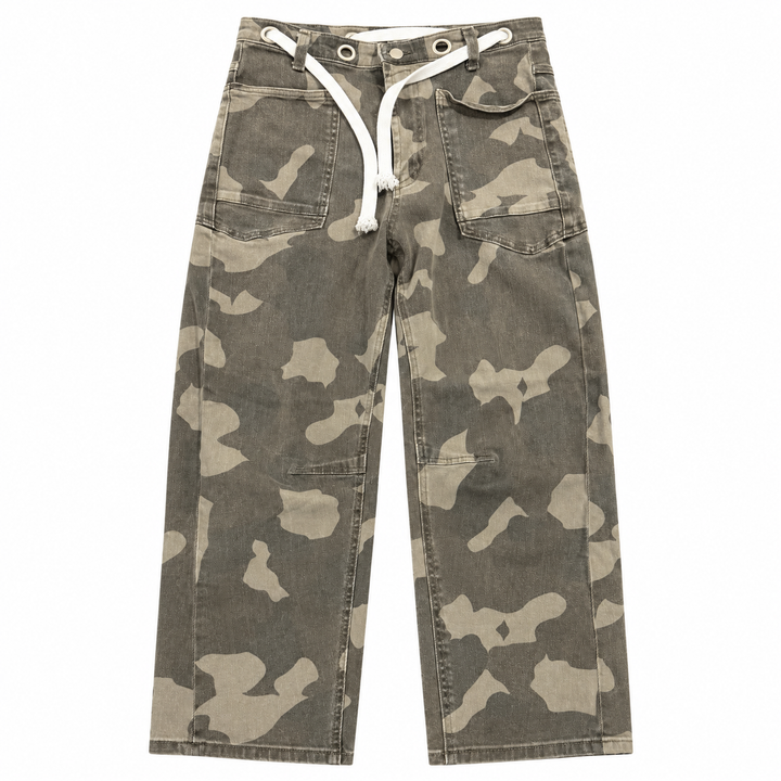 Miou Muse Camouflage Utility Wide-Leg Pants - S