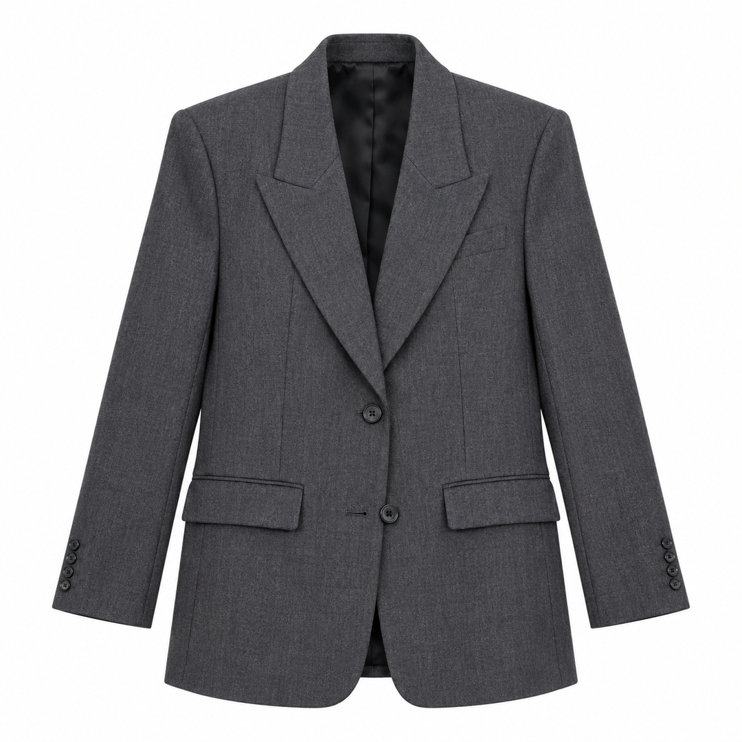 ANINE BING Gray Wool Blazer - M