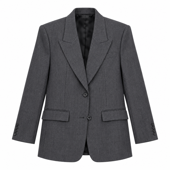 ANINE BING Gray Wool Blazer - M