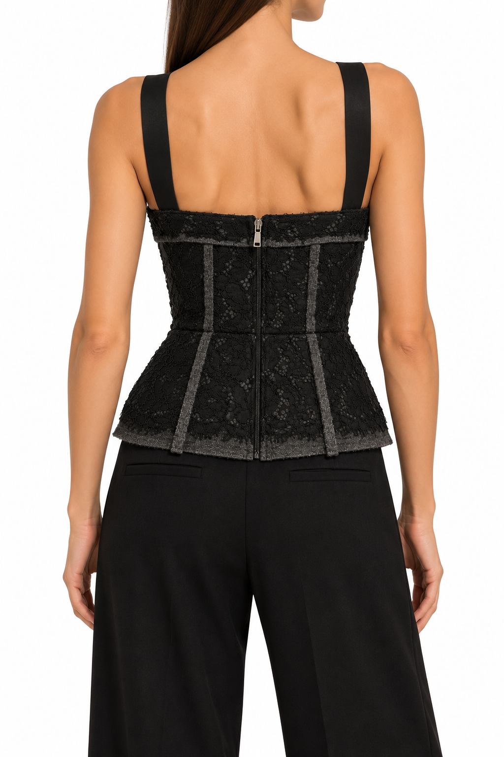 Dolce & Gabbana Lace-Panel Corset Top - 36
