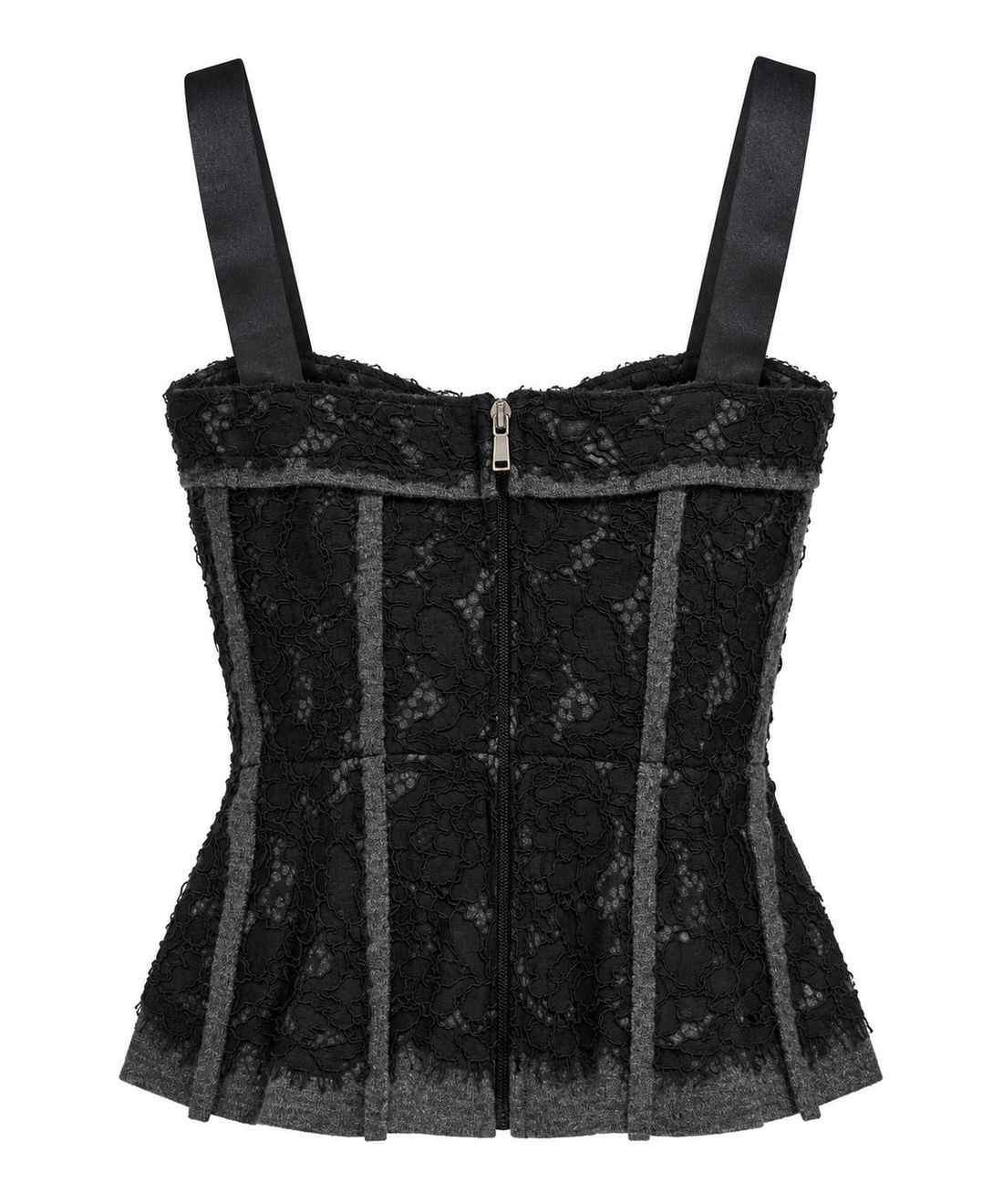 Dolce & Gabbana Lace-Panel Corset Top - 36