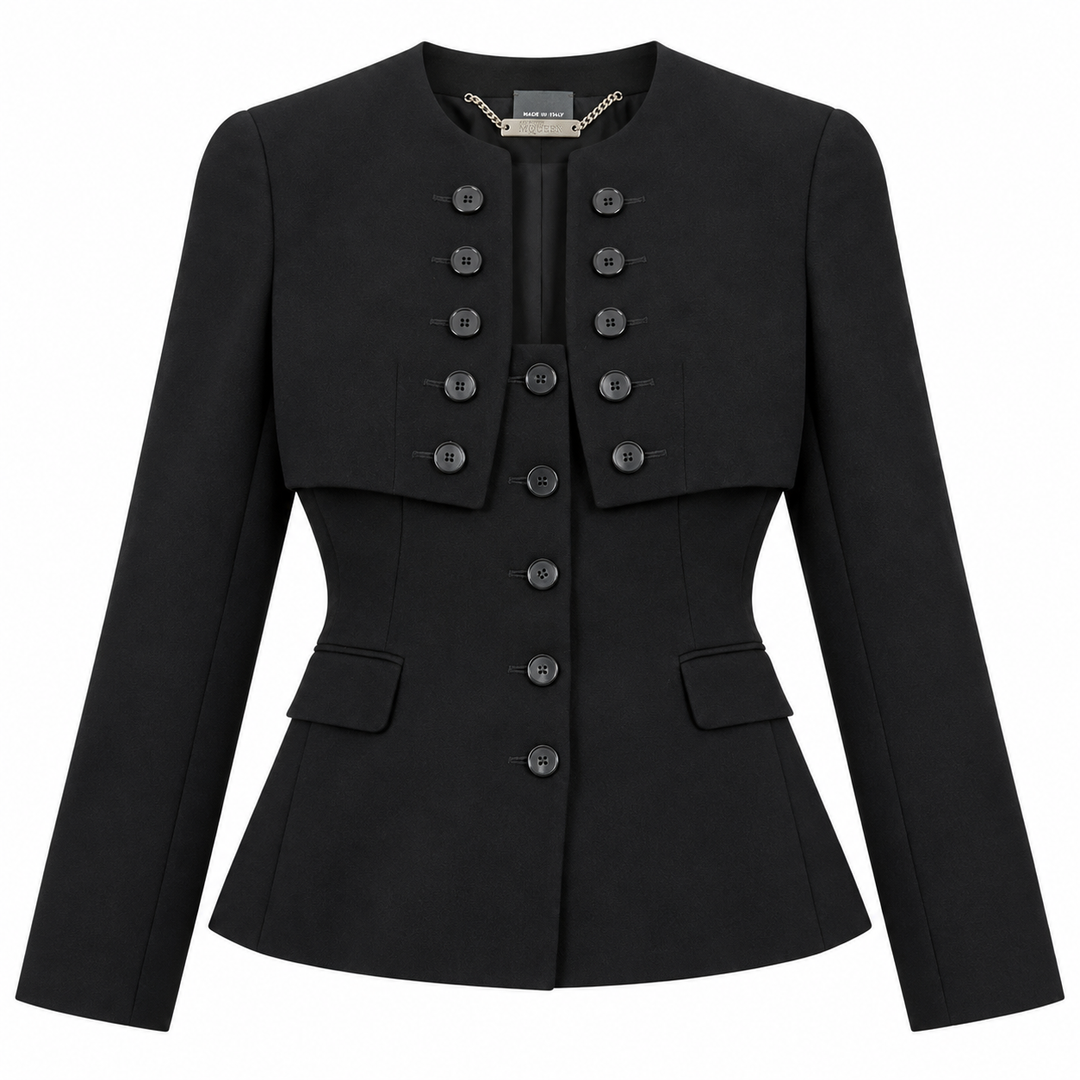 Alexander McQueen Black Wool Military Jacket - 38