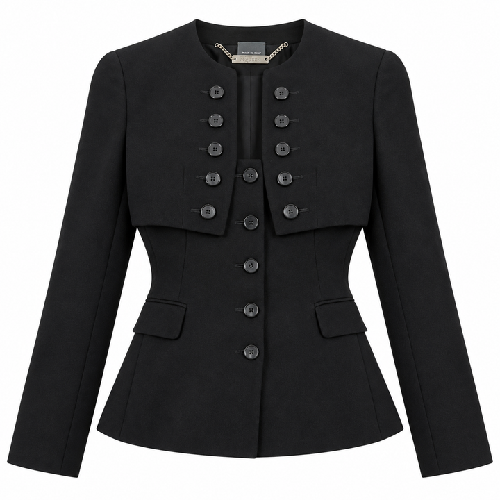 Alexander McQueen Black Wool Military Jacket - 38