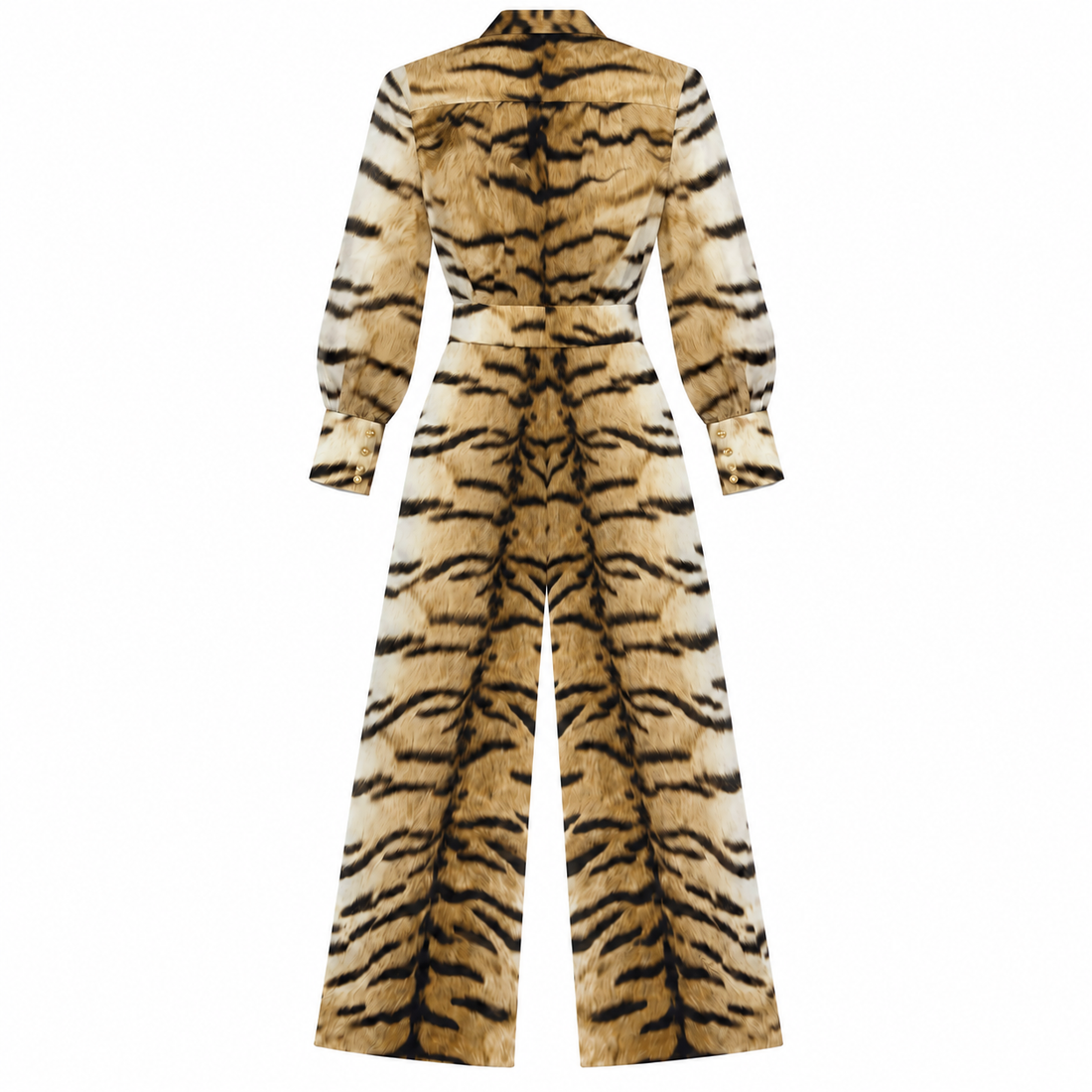 Roberto Cavalli Animal-Print Tie-Neck Jumpsuit - 40