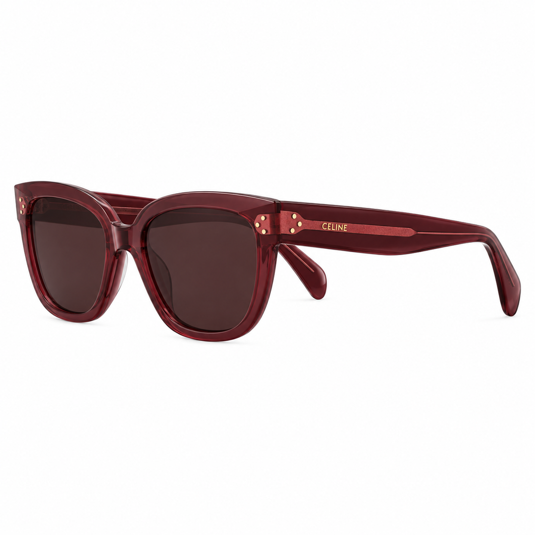 CELINE Burgundy Cat-Eye Sunglasses
