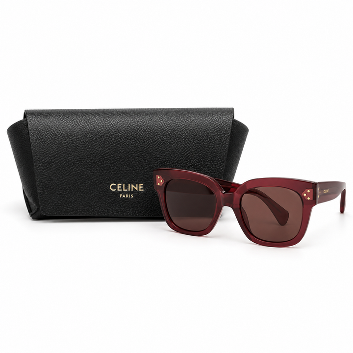 CELINE Burgundy Cat-Eye Sunglasses