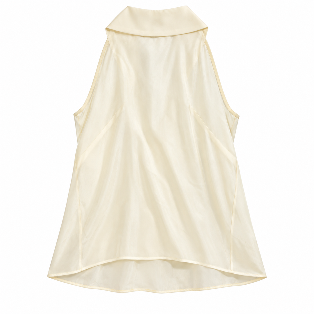 Nili Lotan Halter Tie-Neck Silk Blouse - 00