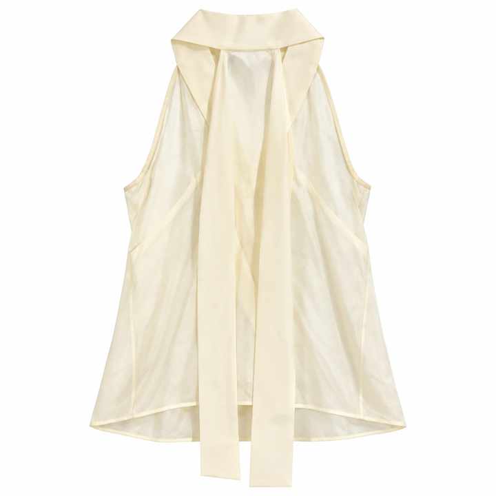 Nili Lotan Halter Tie-Neck Silk Blouse - 00