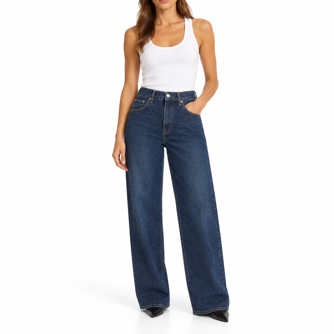 Citizens of Humanity Premium Vintage Wide-Leg Jeans, Dark Indigo - 27